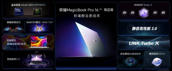 中国股票配资网平台官网 主打轻薄静音 荣耀发布MagicBook Pro 16 2025